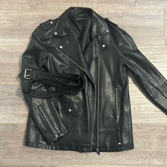 Zara Rider Leather Jacket - Picture 1 of 2